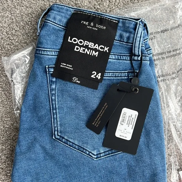 Rag & Bone Dre Loopback Denim Jeans - NWT - Size 24 - Never Worn! - Picture 2 of 9